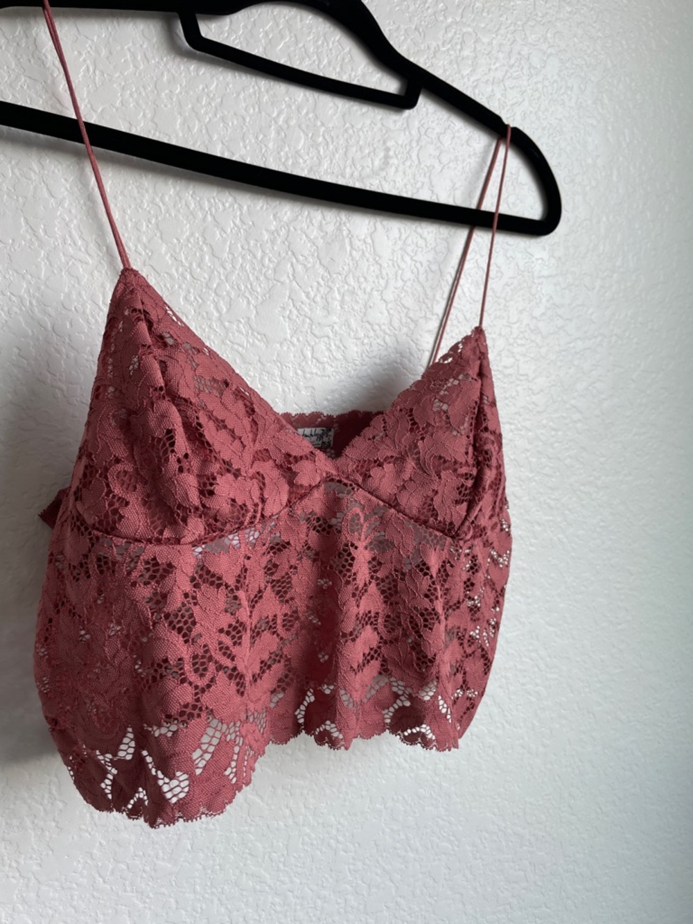 Free People Floral Lace Bralette - Rose Women’s Medium - Picture 8 of 13